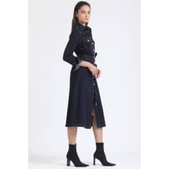 LIOLA - Vestido Midi Denim, Indigo
