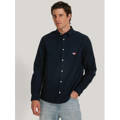 TOMMY HILFIGER - Camisa Flag Badge Regular Fit Azul
