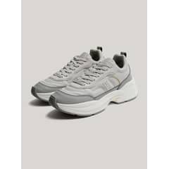 TOMMY HILFIGER - Zapatillas De Cuero Chunky Dressy Gris