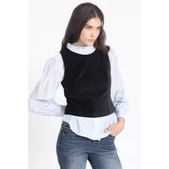 LIOLA - Top Terciopelo, Negro