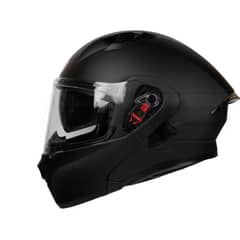 ICH - Casco moto 3120 solid negro opaco abatible con sun visor certificación dot