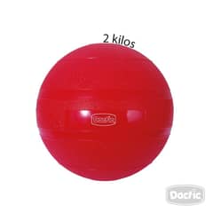 DACTIC - Balón Medicinal 2 Kg - Crossfit - Kine - Rojo