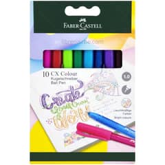 FABER-CASTELL - Bolígrafo CX Colour x10 Colores