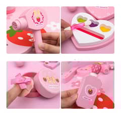 TOLIPA - Peluqueria Set madera 12 piezas Maquillaje Cosméticos