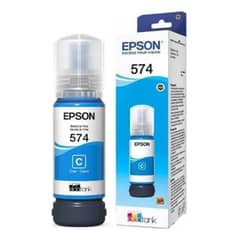 EPSON - Botella De Tinta 574 Cyan Original Cyan