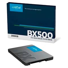 CRUCIAL - Unidad Ssd BX500 2TB 2.5 Sata 3 Lectura 560mb Escritura 510mb