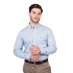 MCGREGOR - Camisa Hombre Manga Larga Cuadros Slim Fit Algodón