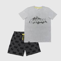 DC COMICS - Pijama Hombre Batman Logo Gris