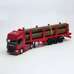 WELLY - Camión Escala 1:64 Scania Logging Trailer Burdeo