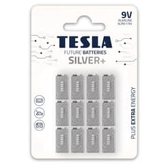 TESLA - Pack 12 Baterías 9V Silver+ Alcalina High Power