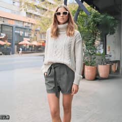 ME QUIERE MUCHO POQUITO NADA - Short Bermuda Mujer Verde Ajustable con Basta - Elisa - MQM
