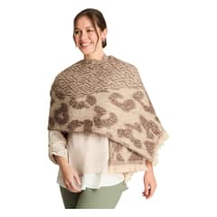 CURVI - Bufanda Lanialla Animal Print Beige