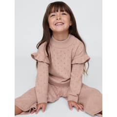 GAP - Sweater Niña Pointelle Rosa