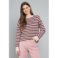 ESPRIT - Sweater Rayado Cuello Redondo Mujer