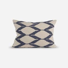 ROSEN - Funda de Cojín Bordado Odra 35 x 50 cm Negro-Beige