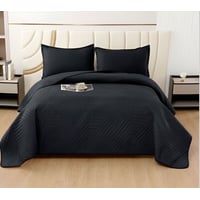 CUBRECAMA QUILT VERANO 2 PLAZAS NEGRO
