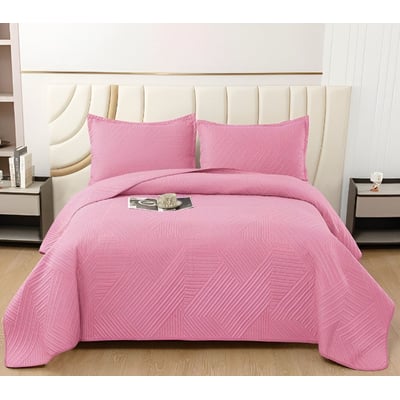 Imagen 2 del producto CUBRECAMA QUILT VERANO 2 PLAZAS ROSADO
