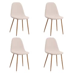 JAVIMATE - Pack 4 Sillas De Comedor Spoon Beige
