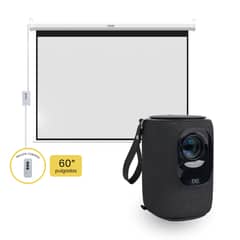 LEVO - Proyector Portatil Nova 9000lm + Telón 60" Eléctrico