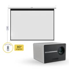 LEVO - Proyector Portatil Halo 9000lm + Telón Electrico 80"