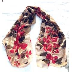 GOIC DISEÑOS - PAÑUELO DE 100% SEDA NATURAL HECHO A MANO DISEÑO EXCLUSIVO