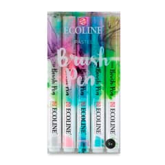 Royal Talens - Set Plumones Punta Pincel Ecoline (5 Colores Pastel)