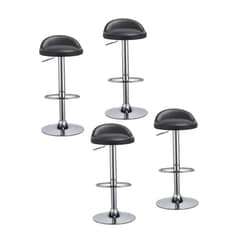 ACTUAL - Pack 4 Sillas Bar Taburetes De Cuero Altura Ajustable Moderno