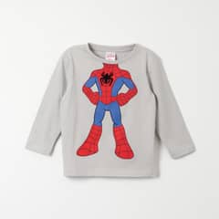 MARVEL - Polera Manga Larga Niño Spidey Body Gris