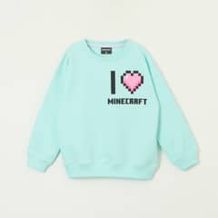 MINECRAFT - Poleron Cerrado Niña I Love M Celeste