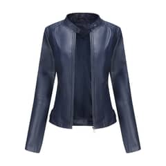 GIOIO - Chaqueta De Cuero Biker Slim Mujer