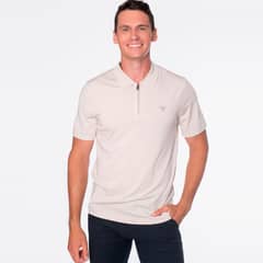 GUESS - Tejido Dane Tech Ss Polo Swtr Hombre Beige