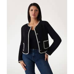 GUESS - Chaqueta Lucilla Buttoned Jacket Mujer Negro