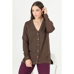 PRIVILEGE - Cardigan cafe moro 2462 - Café Oscuro