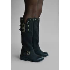 GIANI DAFIRENZE - Bota Mujer De Cuero Carpintero Negro C19