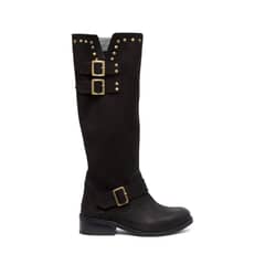 GIANI DAFIRENZE - Bota Mujer De Cuero Carpintero Negro C19.