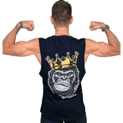 KONKO ACTIVE - Sudadera Tank Wild Negra Sin Mangas Hombre konko