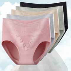EDWINAYY - Pack 5 Calzones Mujer Tiro Alto Algodón Nuevo Invisible