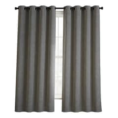 CASATUA - Cortina 100% Blackout Terciopelo Engomada 135x220 x2 - Gris oscuro