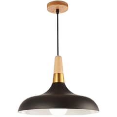 HOME NEAT - Lámpara colgante moderna E27 ø35cm Negro