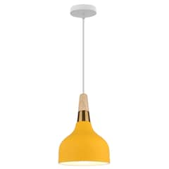 HOME NEAT - Lámpara de colgante nórdica metal luz de techo e27 ø15cm Amarillo
