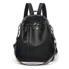 PUREPOWER - Mochila de moda de color liso mochila de mujer de cuero genuino