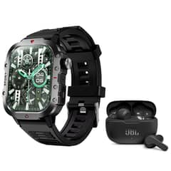 JBL - Audífonos Wave Beam Negro y Toumi GT-K reloj inteligente