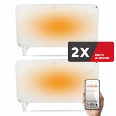 BETTERLIFE - Calefactor Eléctrico Mural De Cristal 2 UNIDADES 2000W WiFi