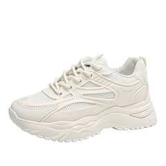 SHANDIAN - Zapatillas Plataforma Mujer Beige