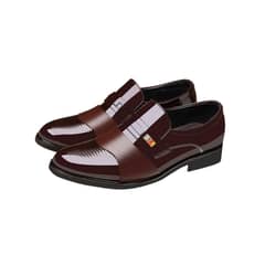 DANWEILE - Zapatos de cuero de negocios casuales para hombres - Marrón