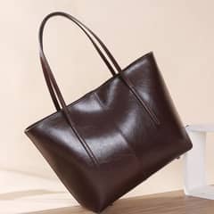 PUREPOWER - Bolso de hombro de moda de cuero genuino para mujer