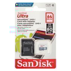 PHILCO - Tarjeta MicroSD SanDisk 64GB Clase 10 con Adaptador