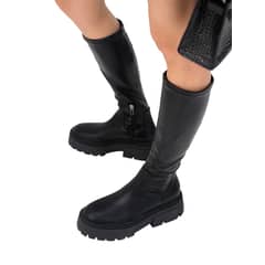 BLWOENS - Zapatos BOTAS largas de invierno para mujeres Zapatilla - Negro