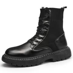 BLWOENS - Botas con cordones para Hombre-Negro