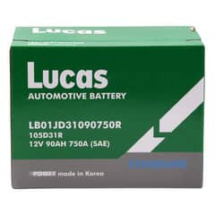 LUCAS - Batería Premium 90 Amp Positivo Izquierdo Normal